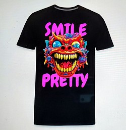 Smile Pretty Beardy Print T-Shirt